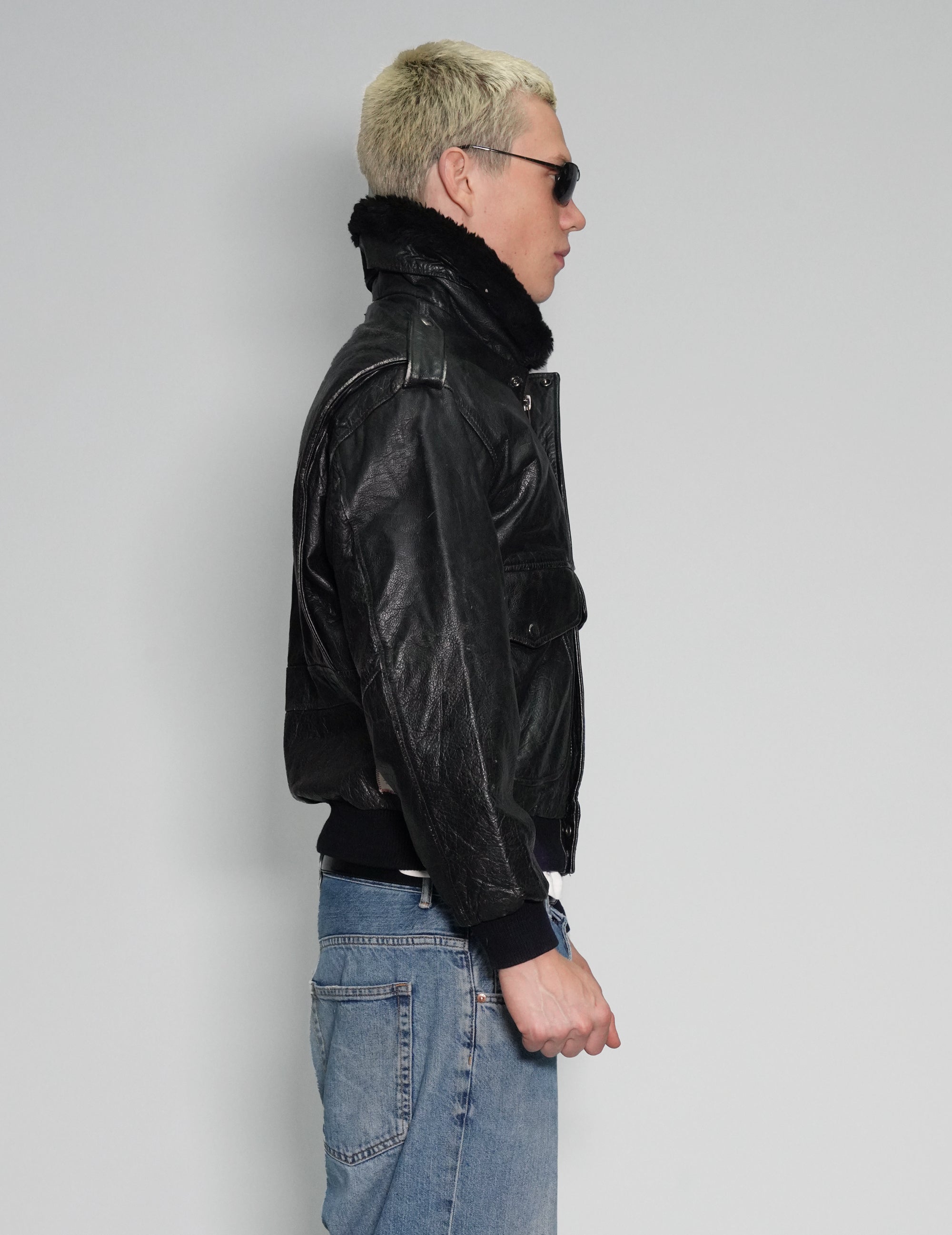Nappa Leather Bomber Jacket