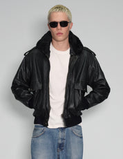 Nappa Leather Bomber Jacket
