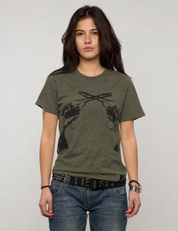Crossed Pistols Crew Neck Tee in Green