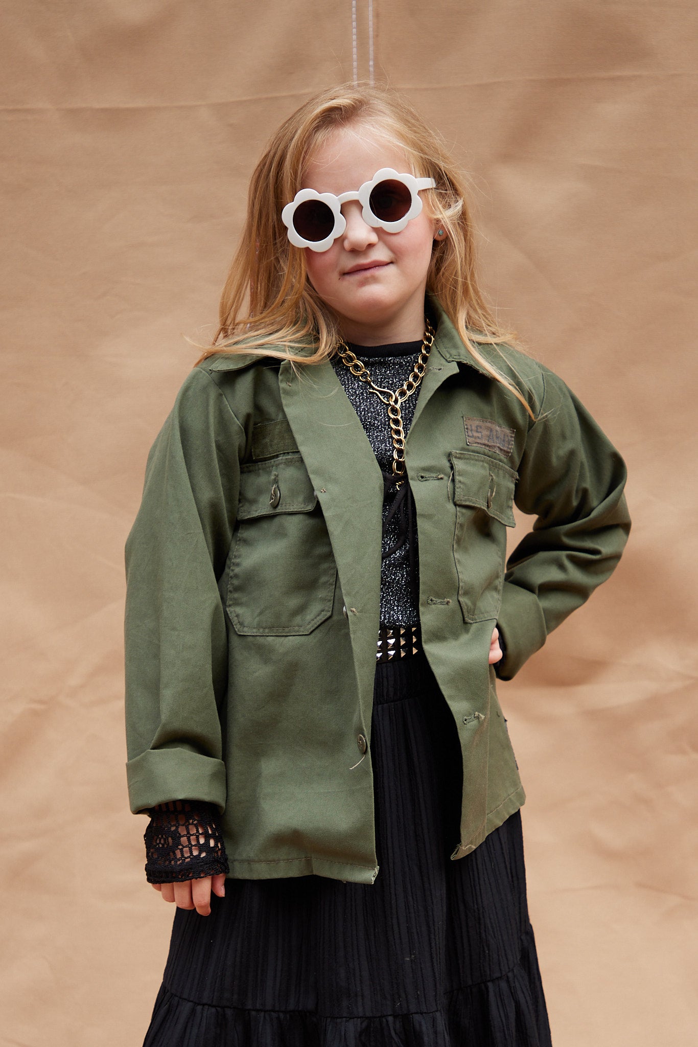 Mini Khaki Party Back Jacket