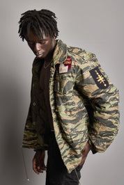 Vintage M65 Military Field Jacket in Tiger Camo