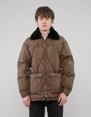 Pufferjacke mit Kunstfellkragen - Größe M