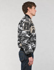 MA-1 Patched Bomber in Urban Camo, right profile