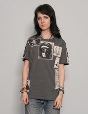 'Saint' Multipatch T-Shirt in Grey