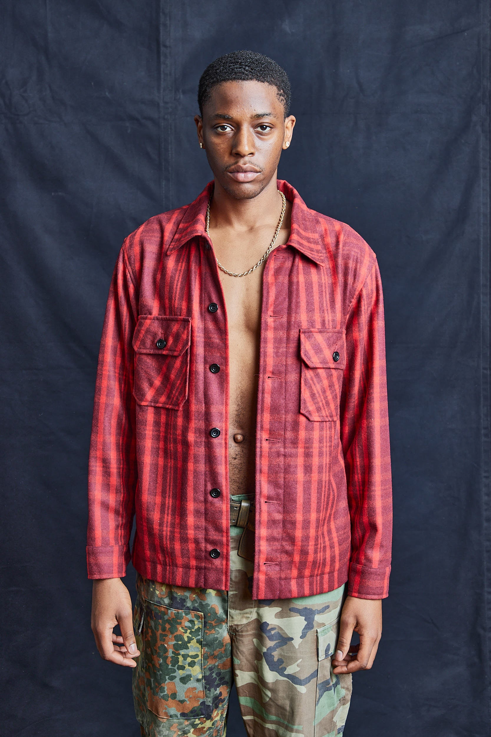 Red Check Wool Workshirt