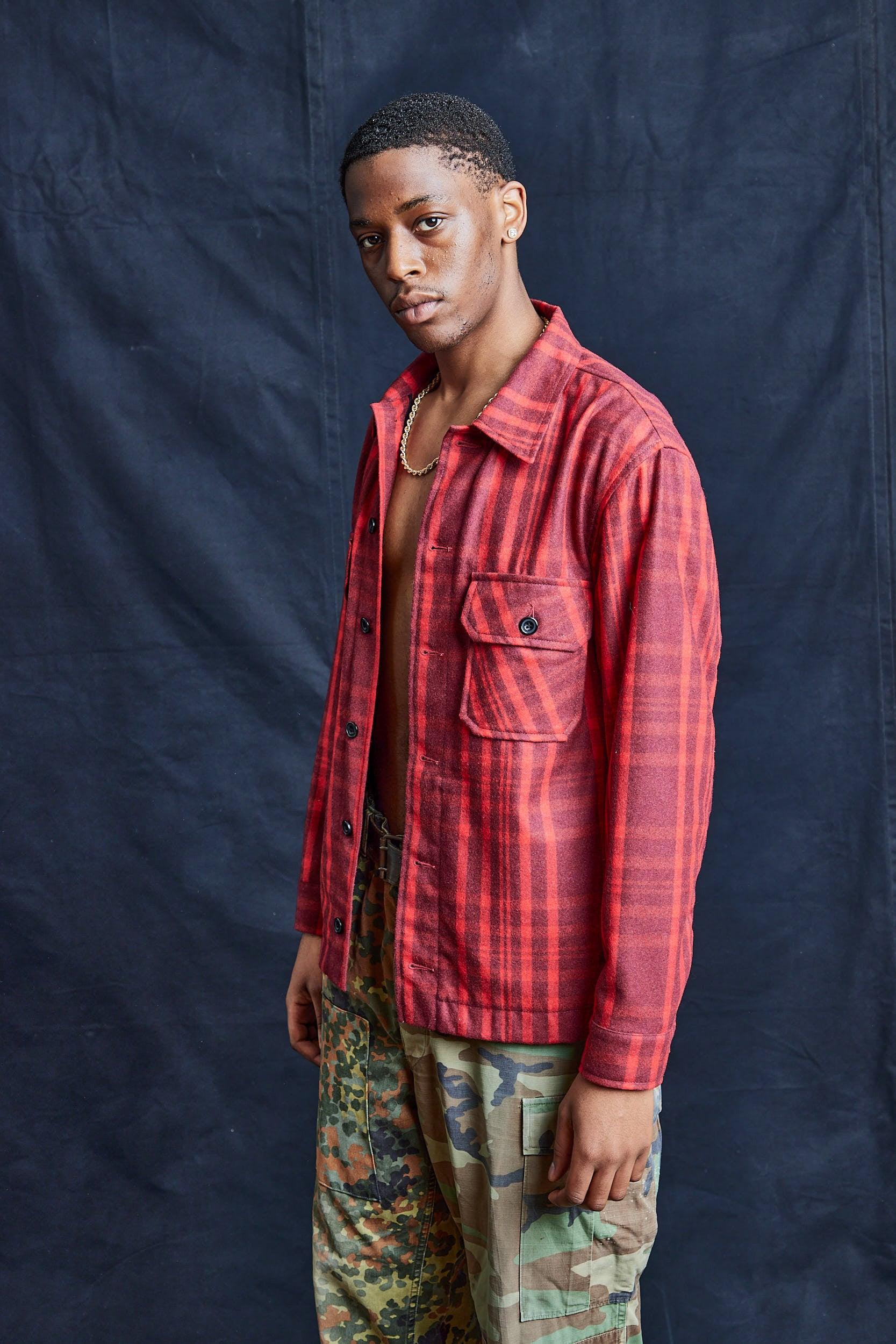 Red Check Wool Workshirt