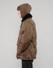 Pufferjacke mit Kunstfellkragen - Größe M