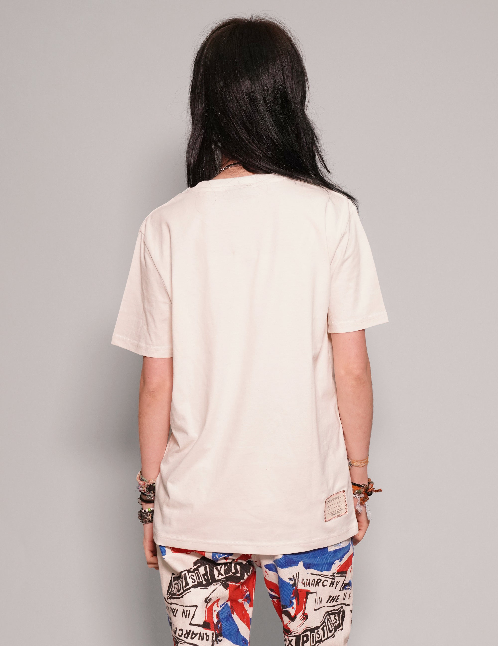 Women's Graphic T-Shirt with Sex Pistols Print in White | Stuart Trevor