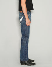 'Love Will Tear Us Apart' Jeans in Blue