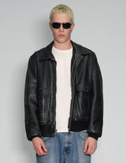 Pilots Leather Bomber Jacket