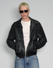 Pilots Leather Bomber Jacket