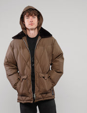 Pufferjacke mit Kunstfellkragen - Größe M