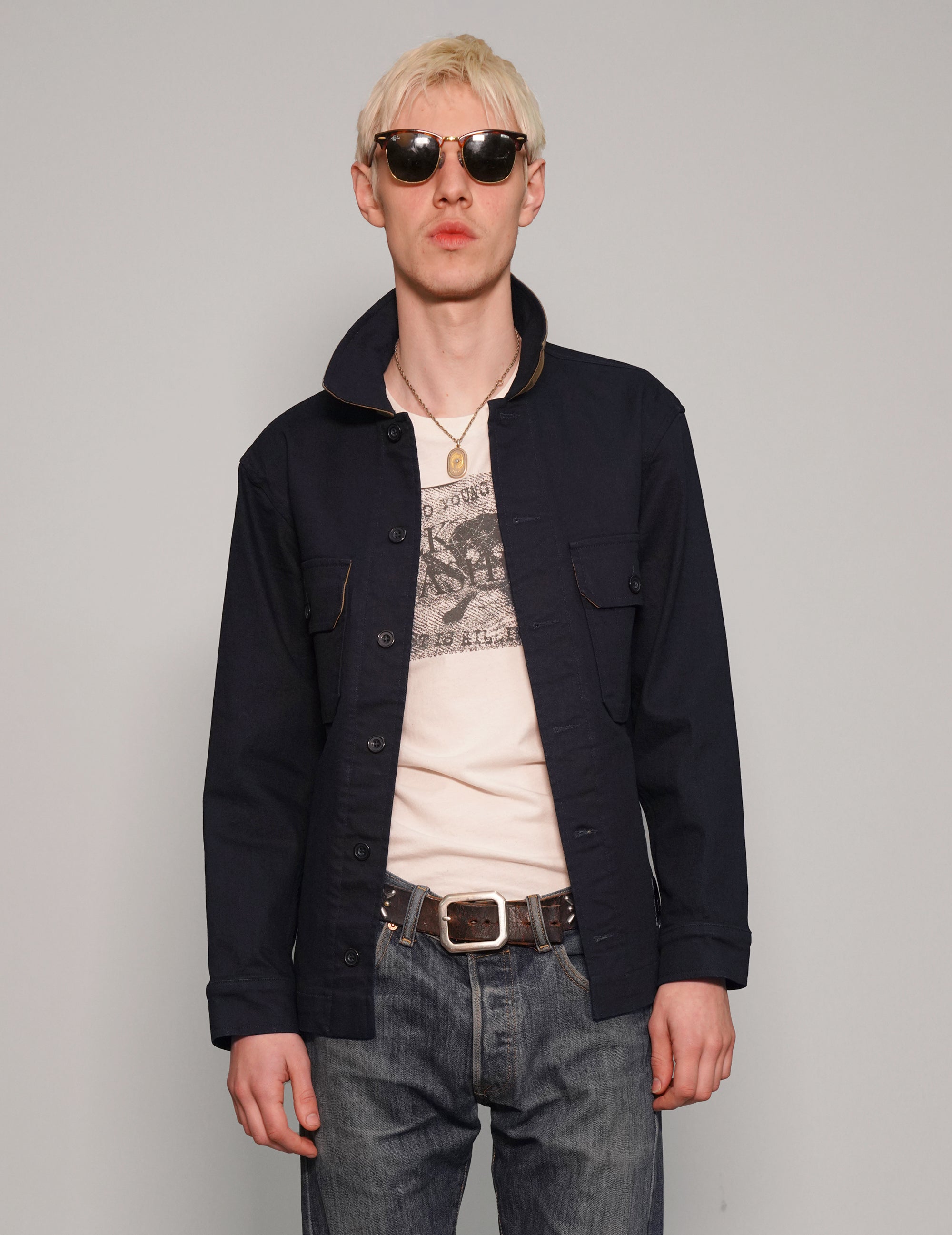 Navy Blue Cotton Workshirt