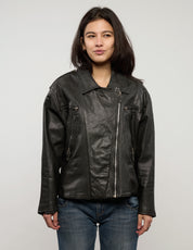 Vintage Leather Biker Jacket