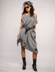 The Pirate Dress – Grey Chambray