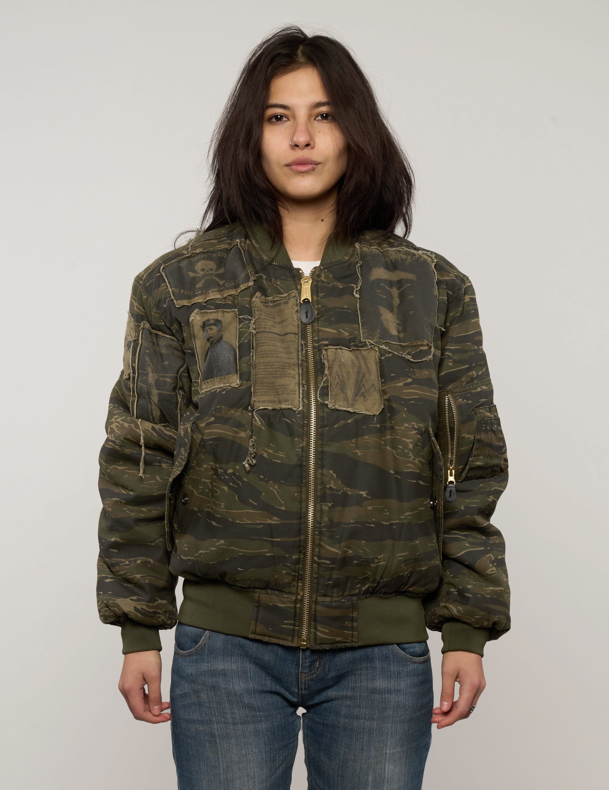 MA-1 Patched Bomber in Tiger Camo