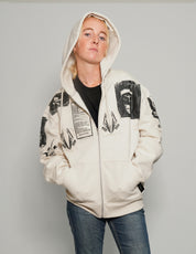 ST Multipatch Zip Hoodie in Ecru