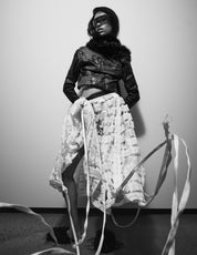 Parachute Skirt with Tassels - Black or White