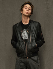 IMMORTAL Sebring Bomber Jacket - Chintz Woven Twill in Black