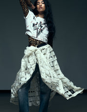 RAF Hurricane Parachute Long Skirt in White