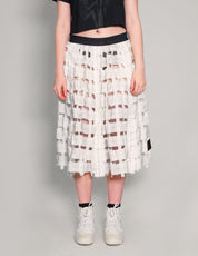 RAF Hurricane Parachute Long Skirt in White