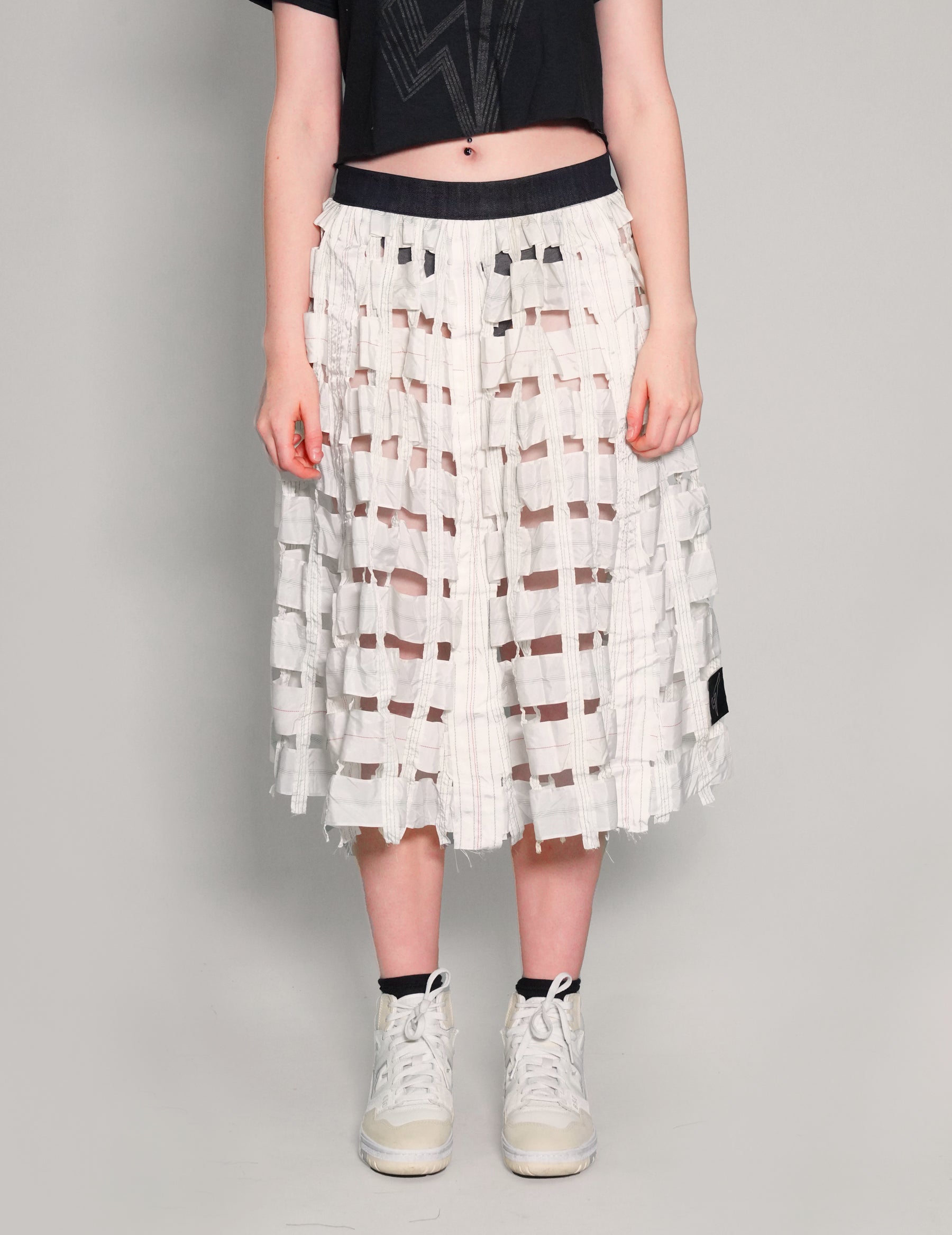 RAF Hurricane Parachute Long Skirt in White