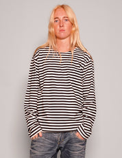 Vintage Naval T-Shirt in Black Stripe
