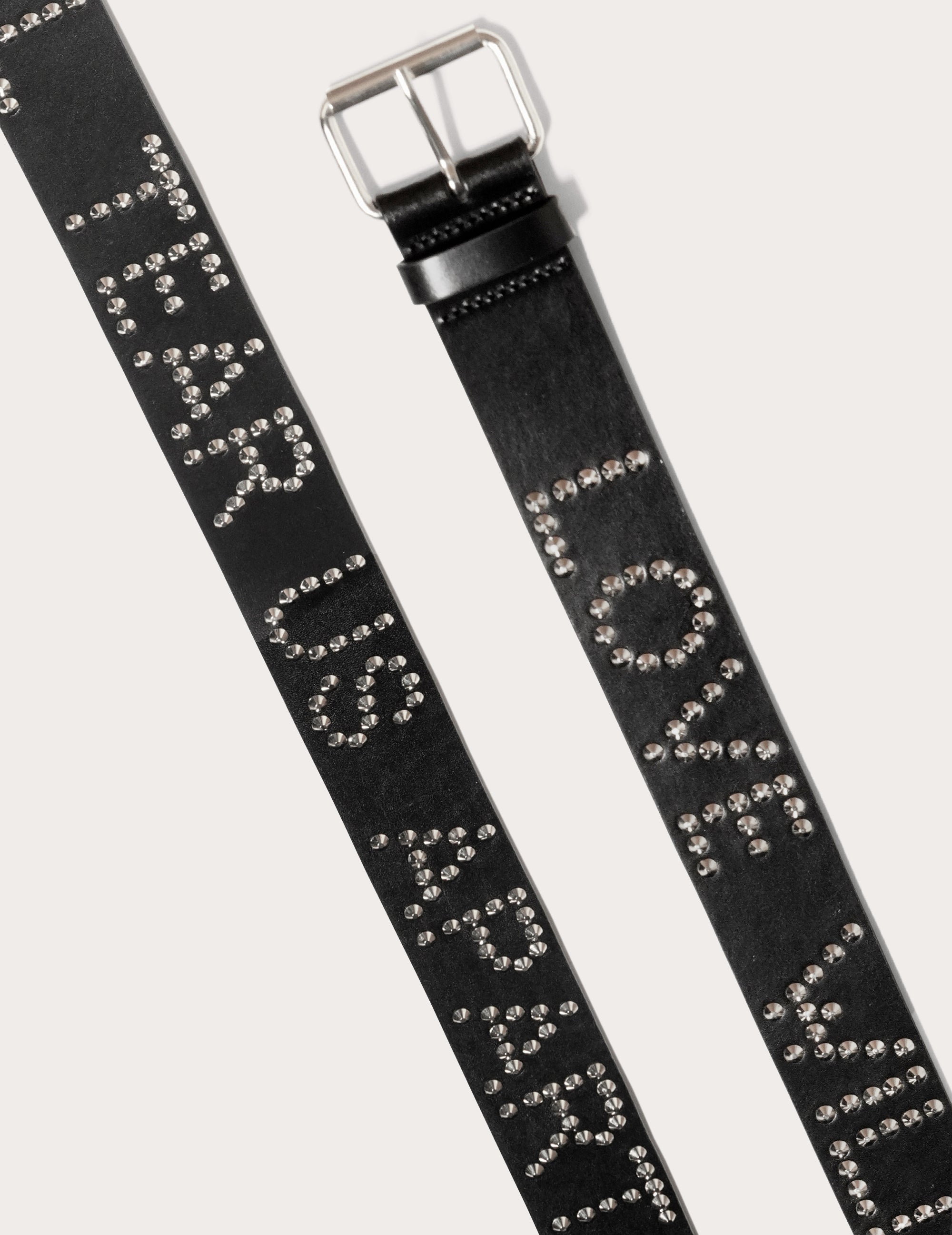 Black Leather Studded Belt with 'Love Will Tear Us Apart' Joy Division | Stuart Trevor
