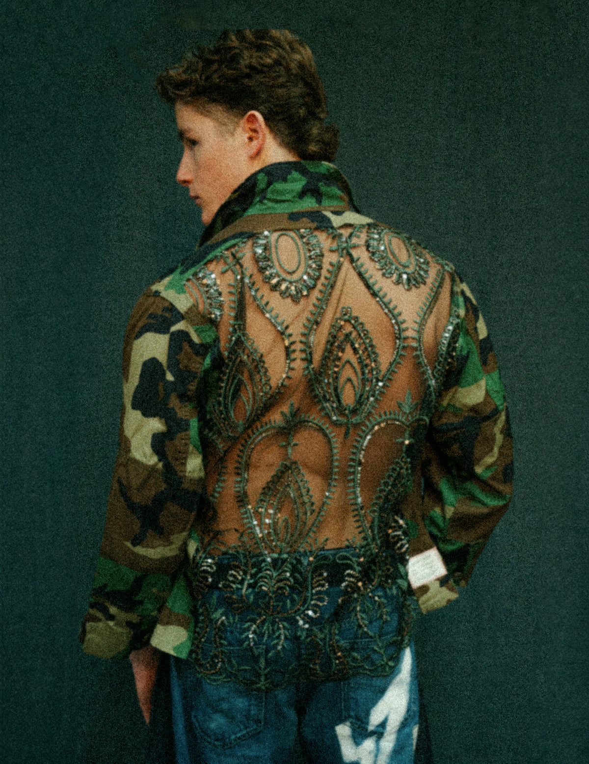 Party Back Shirt Art Deco Camo