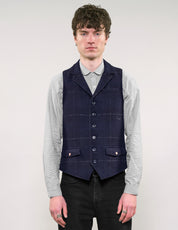 IMMORTAL Silverstone Waistocat - Bouclé Windowpane Navy Check