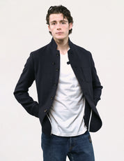 Vintage Oliver Spencer Wool Sports Blazer in Navy