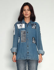 Denim Patched Shirt