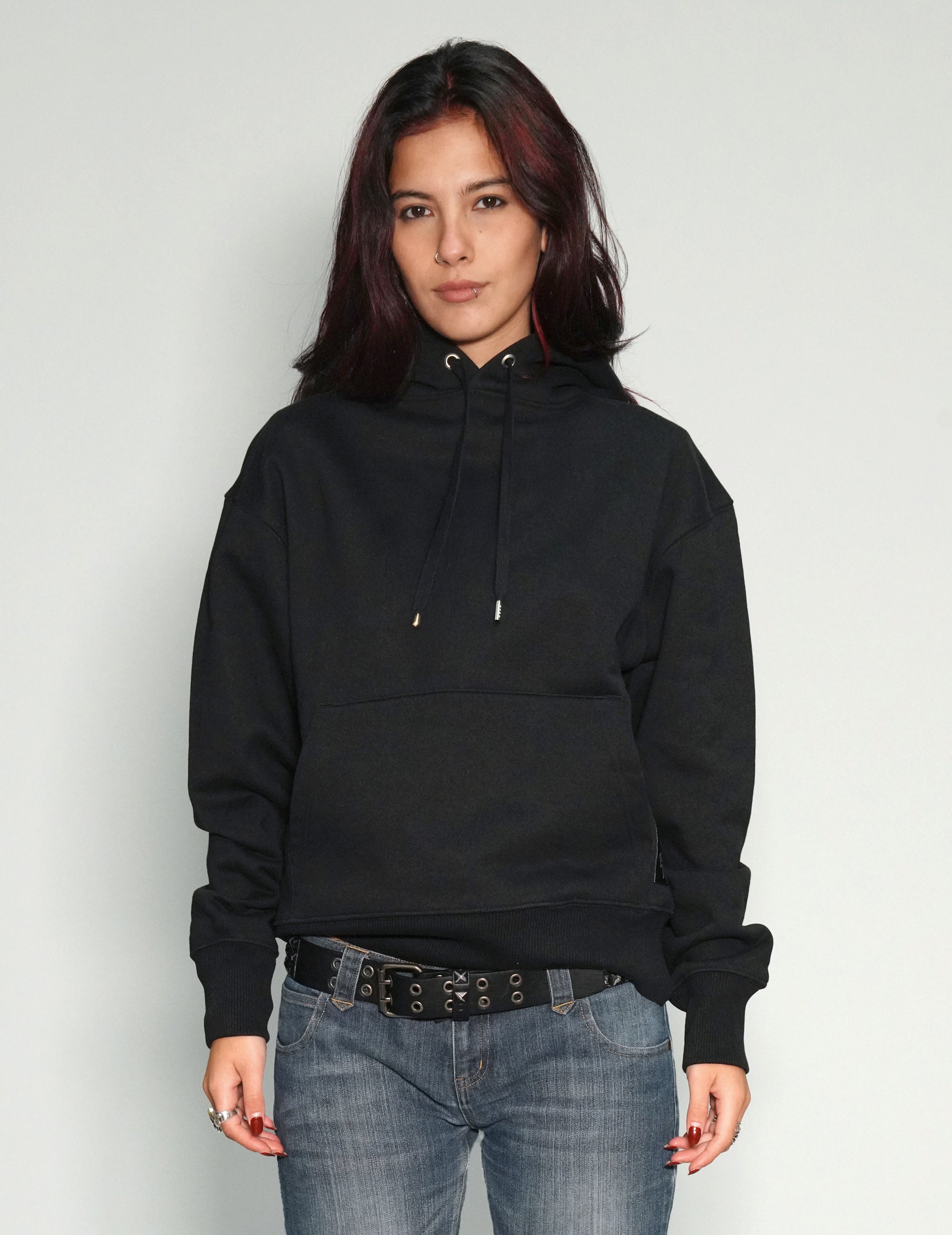 Women's Black Cotton Hoodie | Stuart Trevor