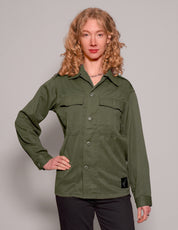 Party Back Shirt - Gold Star Sequin - Khaki