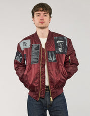 MA-1 Patched Bomber in Burgundy