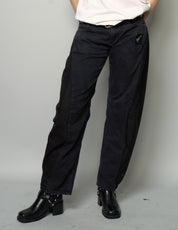 Barrel Fit Side Panel Jeans