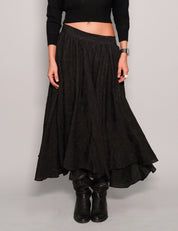 Textured Silk Skirt