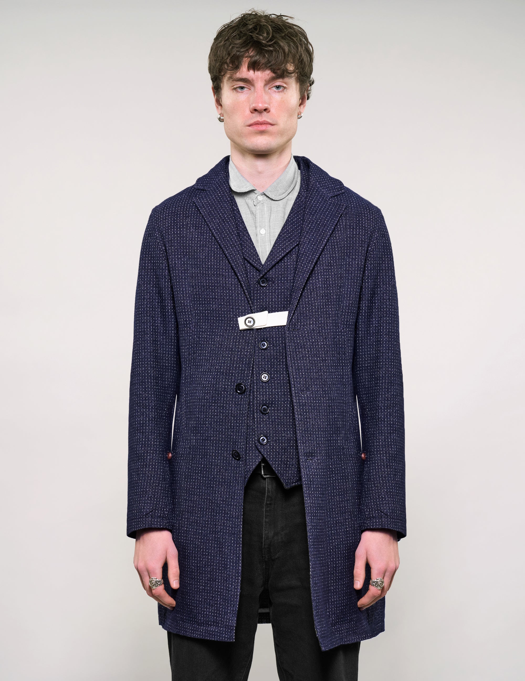 IMMORTAL Hawthorn Lightweight Microdot Woollen Frock Coat