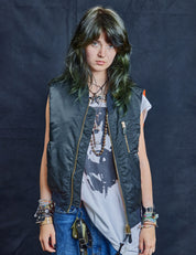 Bomber Gilet in Navy