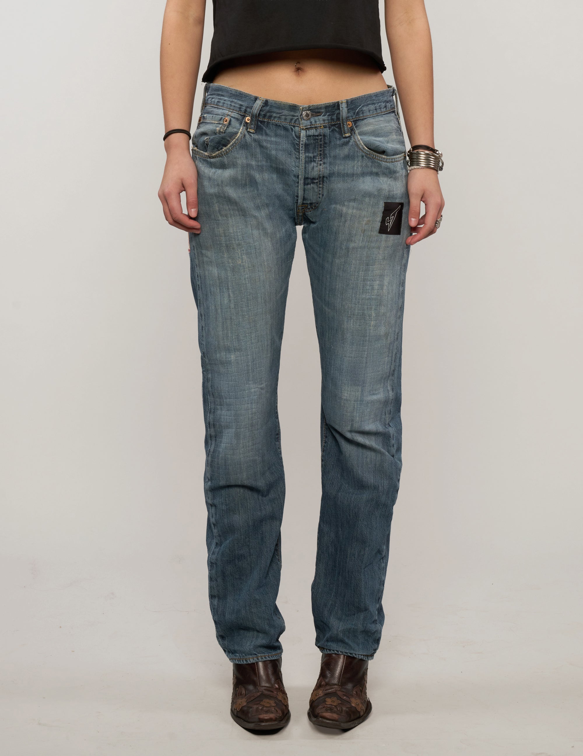 Laser Printed ST Jeans in Indigo