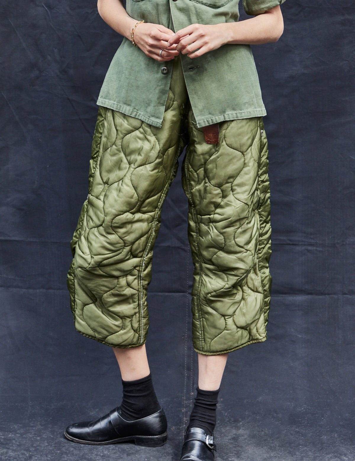 Quilted Cropped Trousers