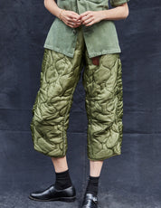 Quilted Cropped Trousers