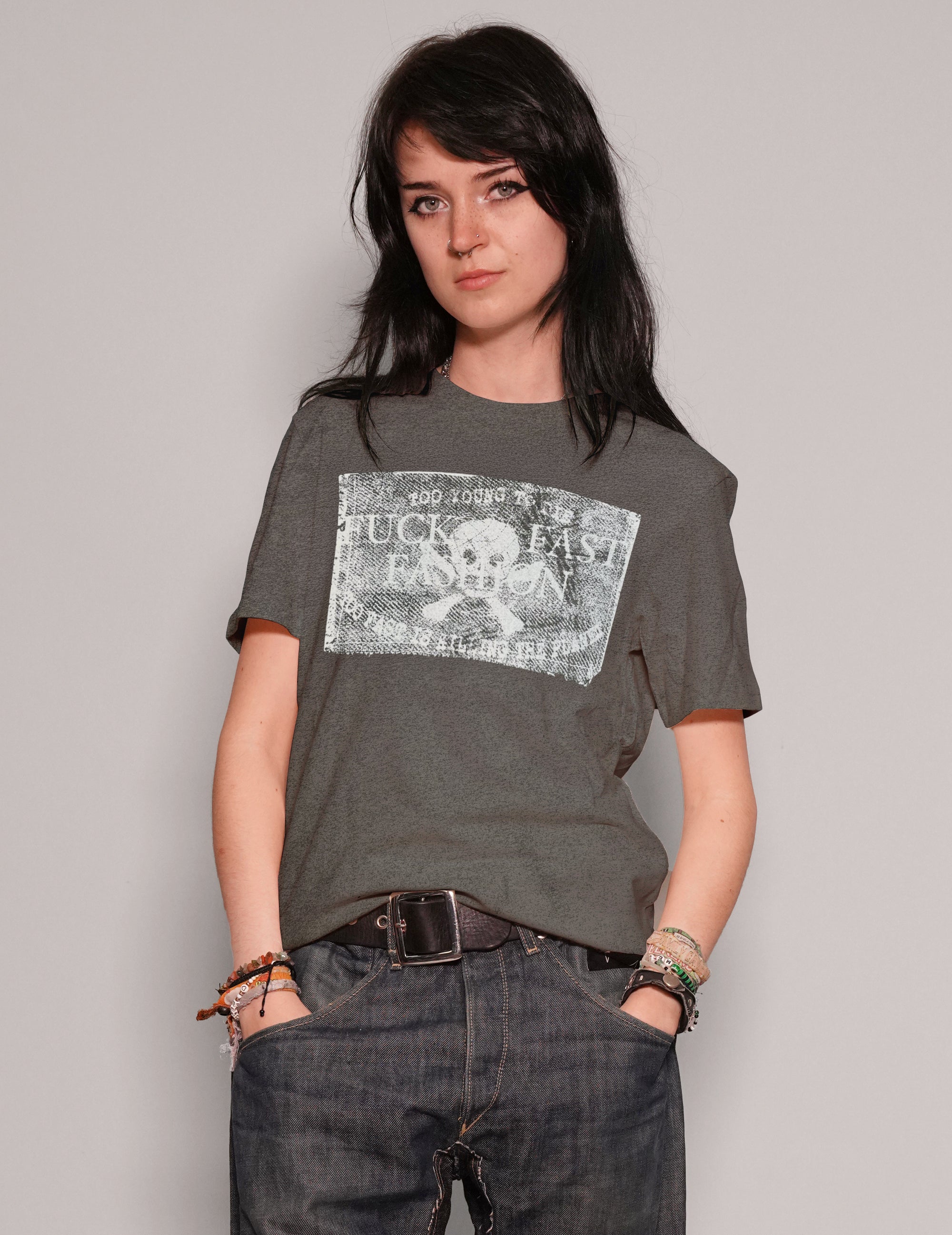 F*ck Fast Fashion T-Shirt in Grey