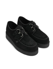 Underground Wulfrun Single Sole Creeper Shoes in Black Suede