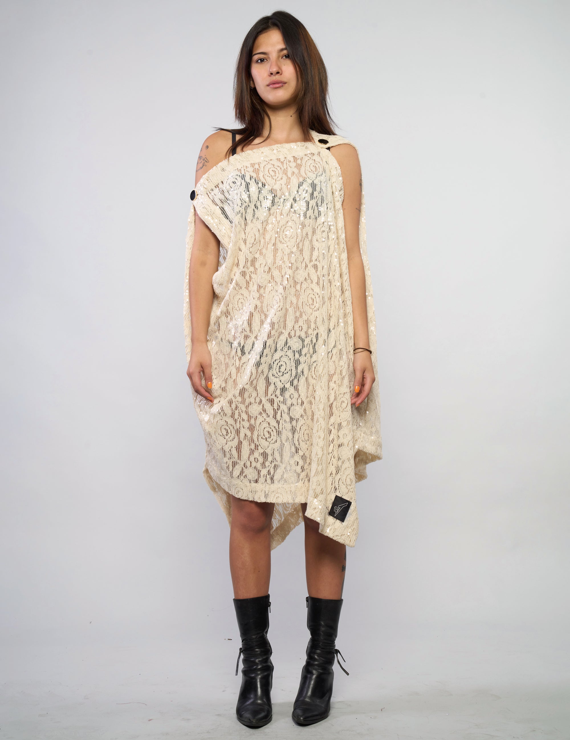 The Pirate Dress – Ivory Sequin Lace
