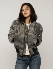 MA-1 Patched Bomber in Grey Camo