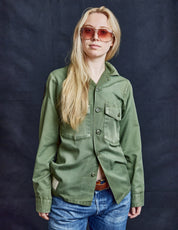 Party Back Shirt - Black Lace - Khaki