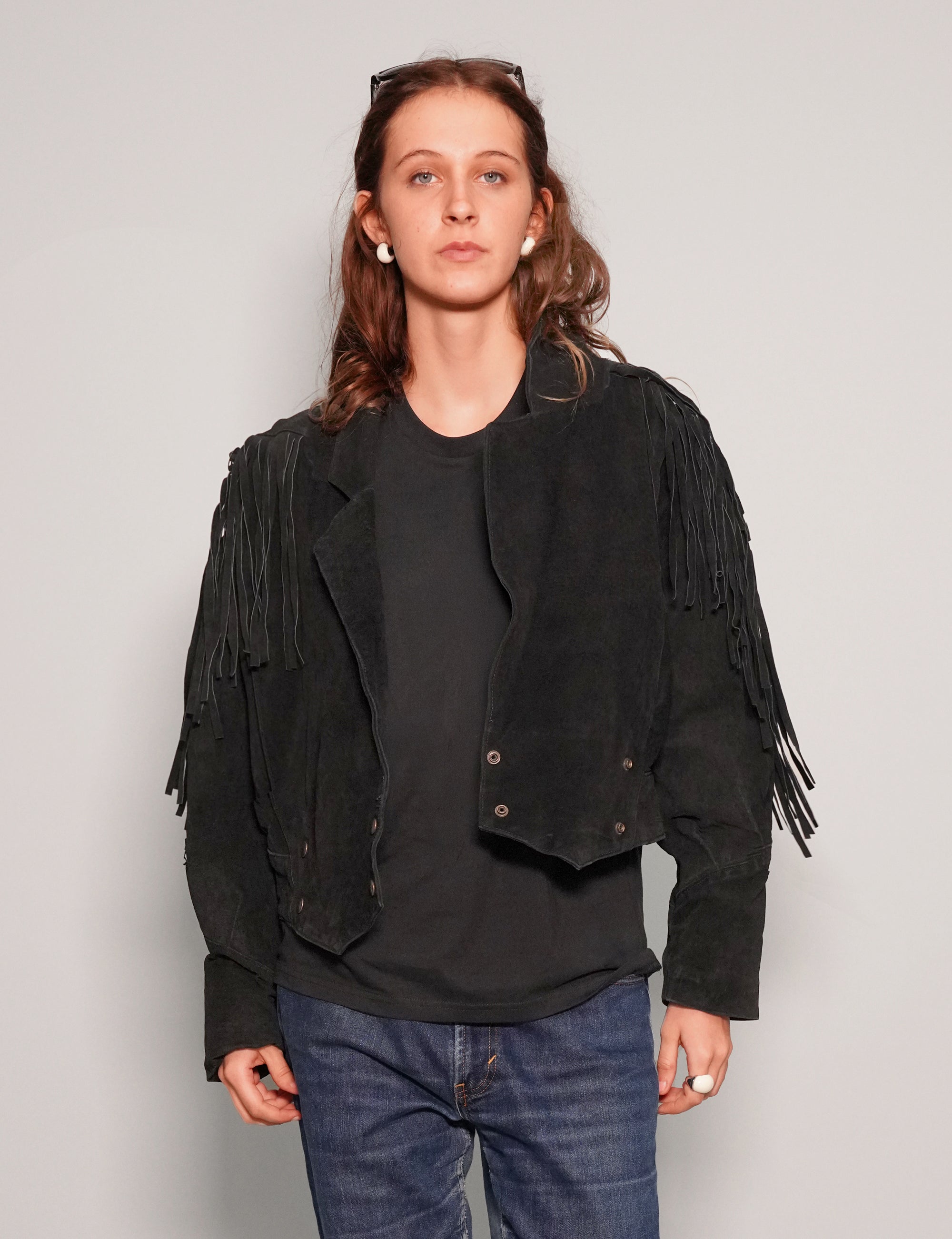 Black Cropped Cowgirl Jacket