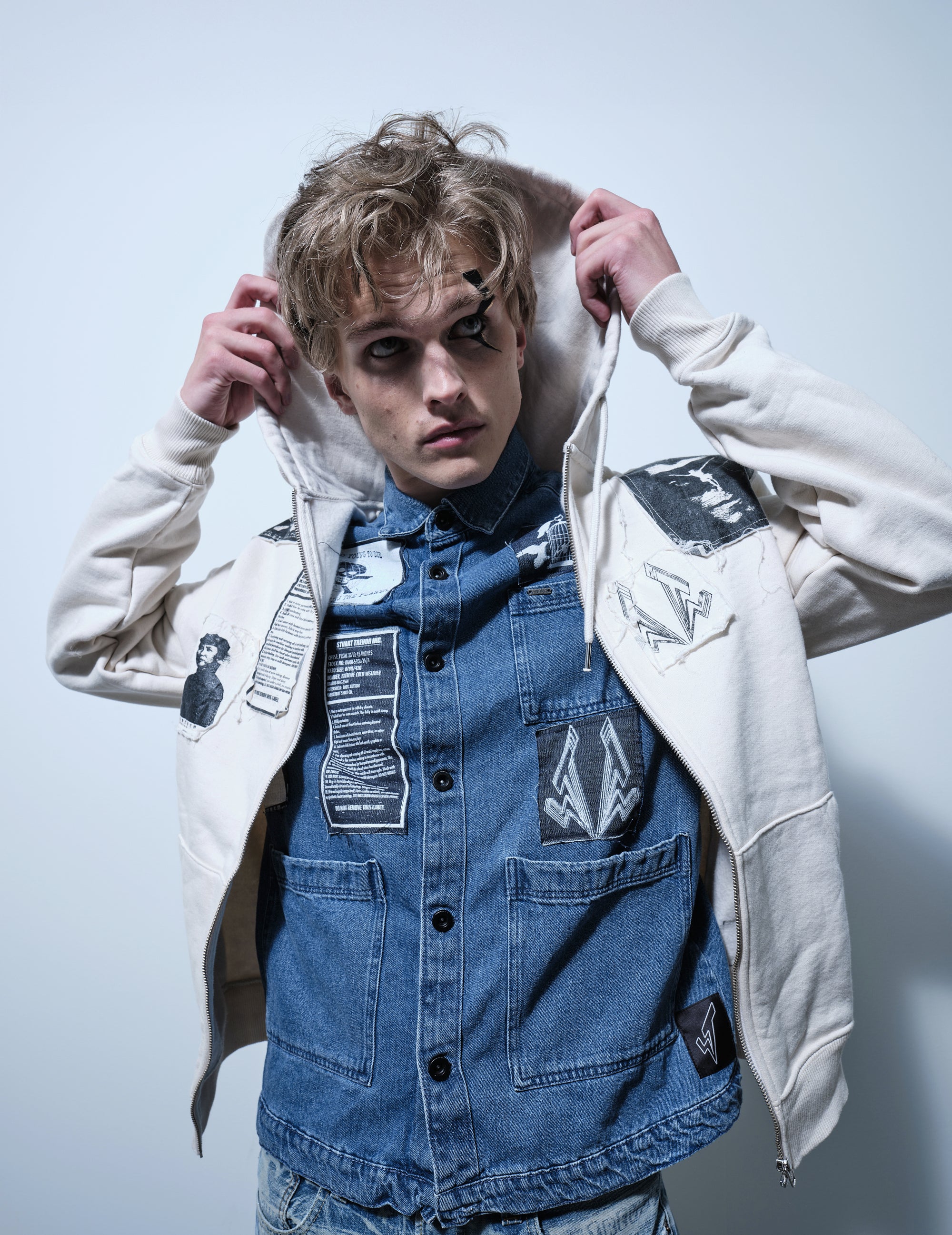 Patched Denim Overshirt