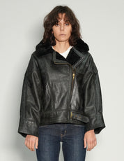 Fur Lined Leather Jacket